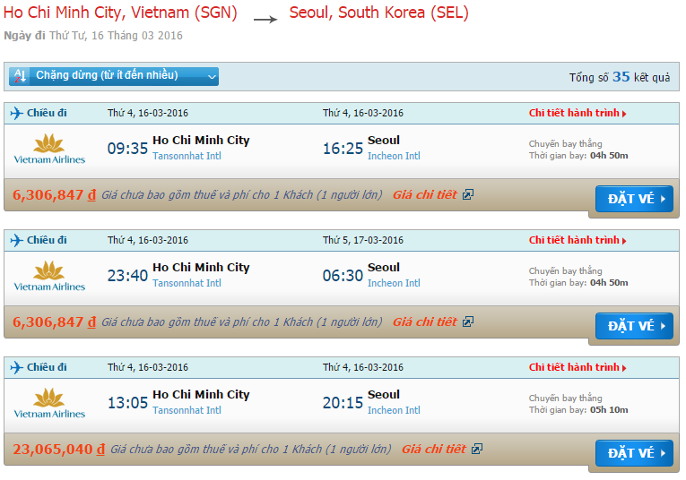Muốn đến Hàn Quốc mà không mệt mỏi vì lo toan hành trình? Vé máy bay của Vietnam Airlines từ Sài Gòn đến Hàn Quốc sẽ giúp bạn thực hiện điều đó. Đến và xem những hình ảnh đẹp của các chuyến bay trên đường bay này.